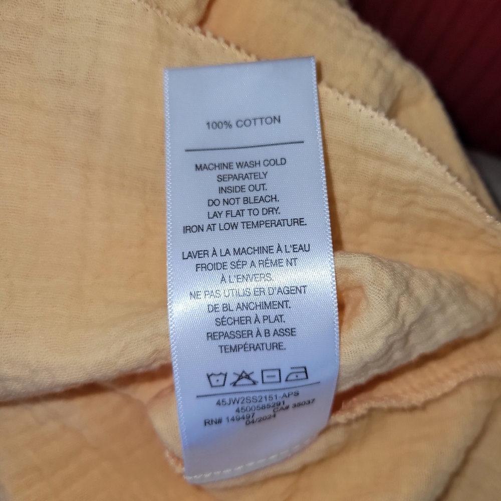 JOE'S JEANS Gauze Flutter Sleeve Apricot Top - Picture 5 of 9